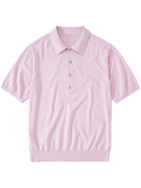 Памучна поло тениска Closed розово