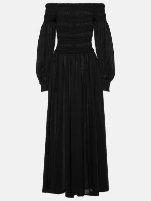 Вълнена макси рокля Max Mara черно