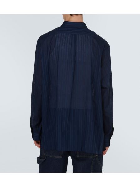 Ριγέ βαμβακερό πουκάμισο Givenchy μπλε
