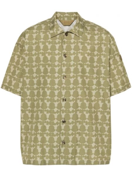 Hemd aus baumwoll mit print Moncler grün