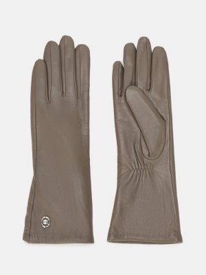 Кожаные перчатки Orsa серые