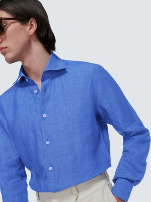 Camicia di lino Kiton blu