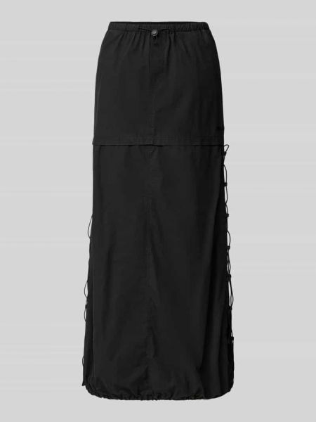 Długa spódnica w jednolitym kolorze Review czarna