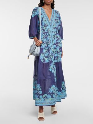 Kvetinové bavlnené dlouhé šaty Juliet Dunn