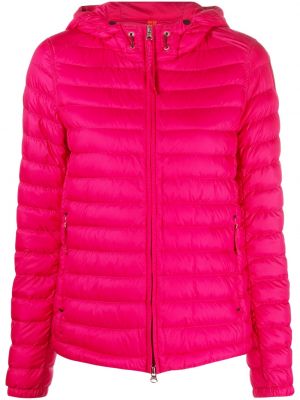 Prošívaná bunda na zip s kapucí Parajumpers růžová