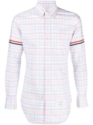 Camicia a quadri Thom Browne rosa