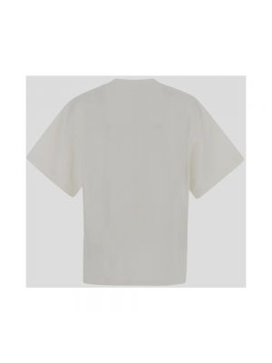 Top de algodón manga corta de tela jersey Jil Sander blanco