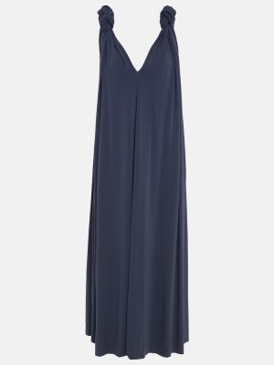Midi haljina od jersey Jil Sander plava
