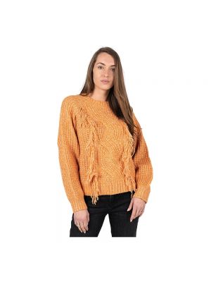 Sweter z okrągłym dekoltem Silvian Heach pomarańczowy