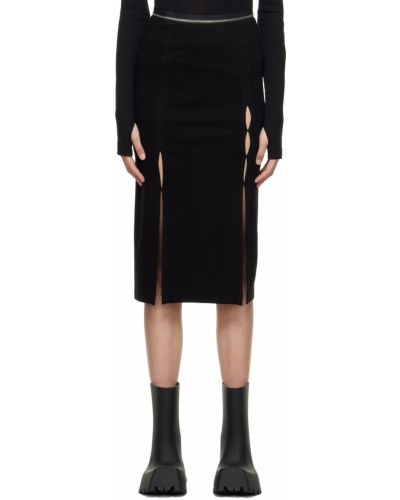 Midi sukně Helmut Lang, černá