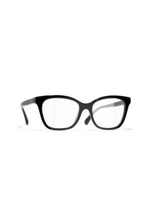 Czarne okulary korekcyjne Chanel