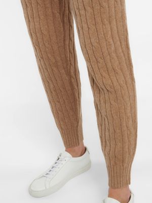 Kašmírové vlněné sportovní kalhoty Polo Ralph Lauren béžové
