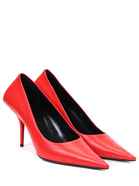 Кожаные туфли Balenciaga красные