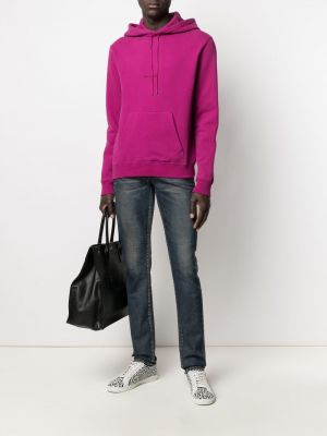 Oversize hoodie mit print Saint Laurent