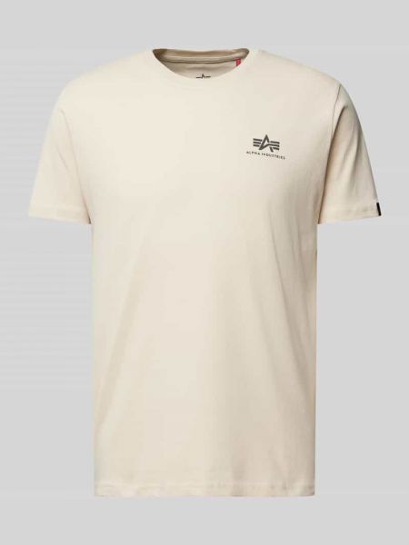 Koszulka z nadrukiem Alpha Industries biała