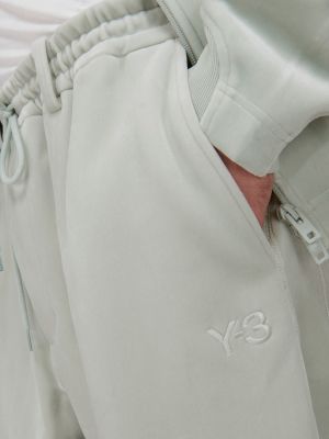 Pantaloni tuta in velluto Y-3 argento