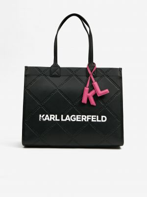 Cipzáras kézitáska zsebes Karl Lagerfeld - szürke