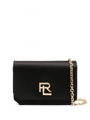 Δερμάτινη τσάντα χιαστί Ralph Lauren Collection μαύρο