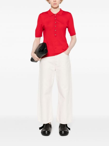 Polo en tricot Allude rouge