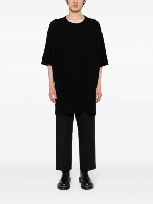 T-shirt col rond Yohji Yamamoto noir