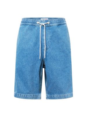 Priliehavé džínsové šortky Tommy Jeans modrá