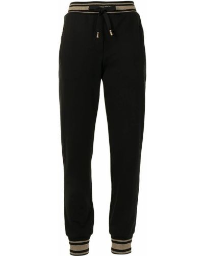 Pantalones de chándal con bordado Dolce & Gabbana negro