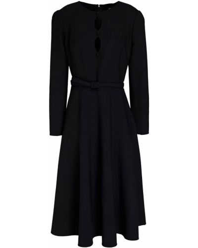 Вовняне плаття міді Oscar De La Renta, чорне