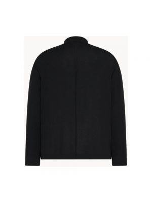 Jersey cuello alto con cuello alto manga larga de tela jersey The Row negro