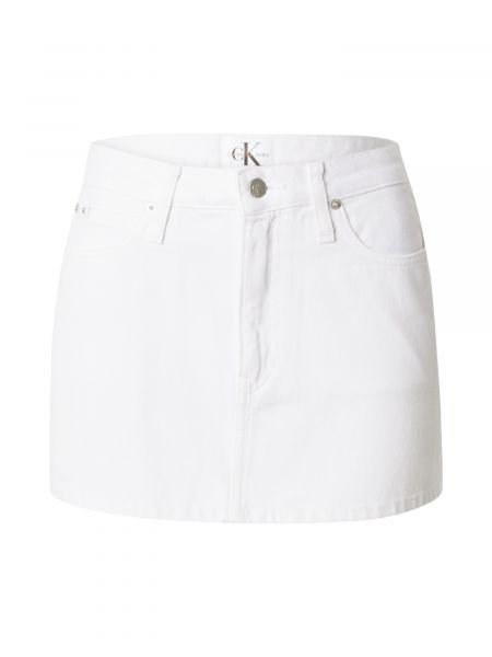 Džínsová sukňa Calvin Klein Jeans biela