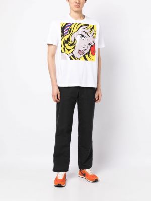 Kokvilnas t-krekls ar apdruku Junya Watanabe Man balts