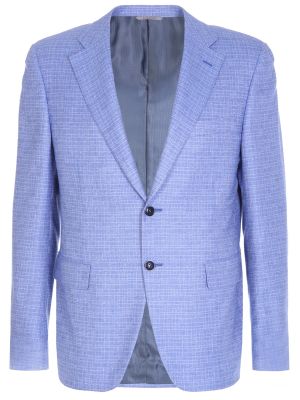 Шелковый пиджак Canali голубой