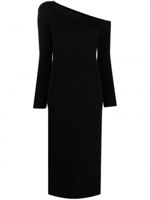 Μίντι φόρεμα κασμίρ Lisa Yang μαύρο