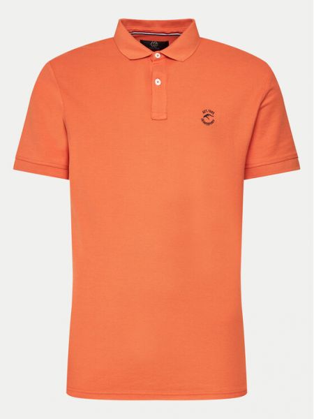 Тениска с копчета slim Indicode оранжево