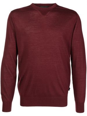 Pull en tricot col rond Emporio Armani rouge
