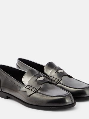 Læder loafers Christian Louboutin sølv