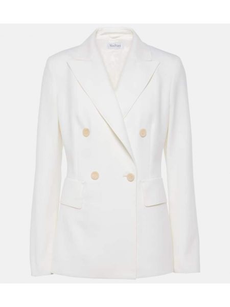 Ull dobbeltspent blazer Max Mara hvit