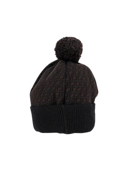 Sombrero de lana retro Fendi Vintage marrón