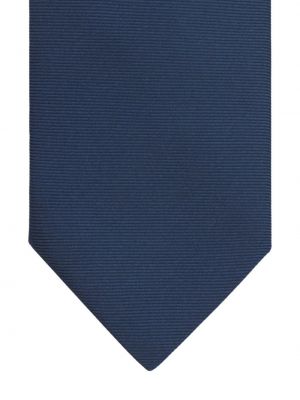 Cravate brodée en soie Etro bleu