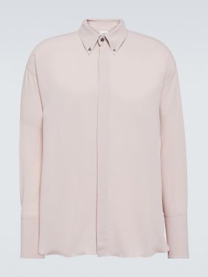 Μεταξωτό πουκάμισο Ami Paris ροζ