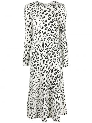 Čipkované hodvábne midi šaty s volánmi Polo Ralph Lauren