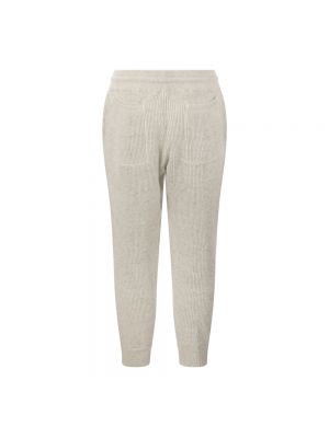 Pantalones de chándal de lino de algodón de punto Brunello Cucinelli