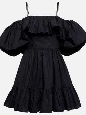 Bombažna obleka Ulla Johnson črna