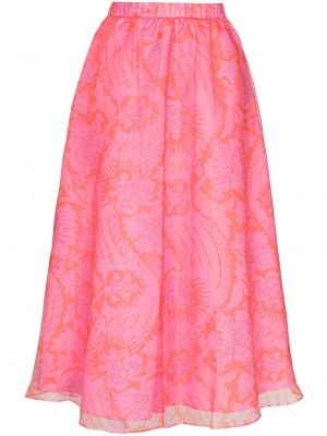 Falda larga Staud rosa
