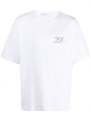 Koszulka bawełniana z nadrukiem Société Anonyme biała