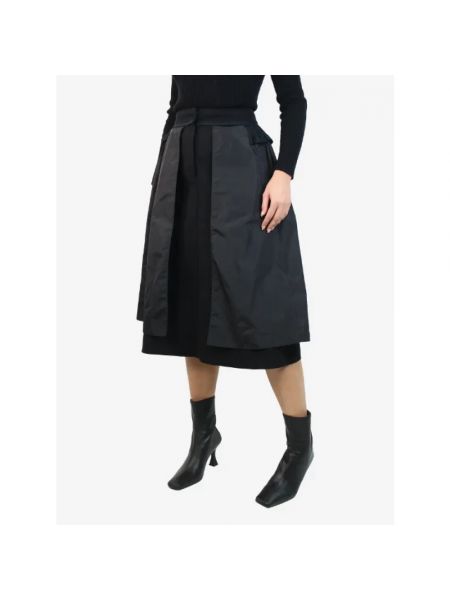 Falda de nailon Prada Vintage negro