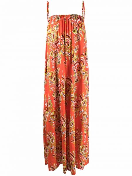 Strand trykt dress Pucci oransje