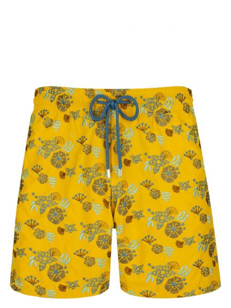 Pantaloni scurți cu model floral Vilebrequin galben