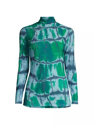 Блузка с принтом с эффектом тай-дай Stella Jean зеленая