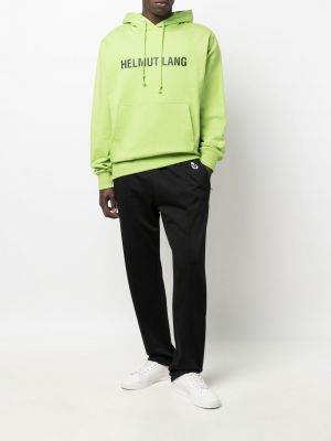 Raštuotas džemperis su gobtuvu Helmut Lang žalia