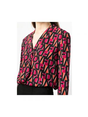 Bluse mit print Diane Von Furstenberg pink